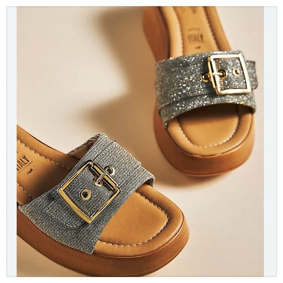Seychelles Shoes - Anthropologie Seychelle’s Cherry Platform Silver and Tan Sandals